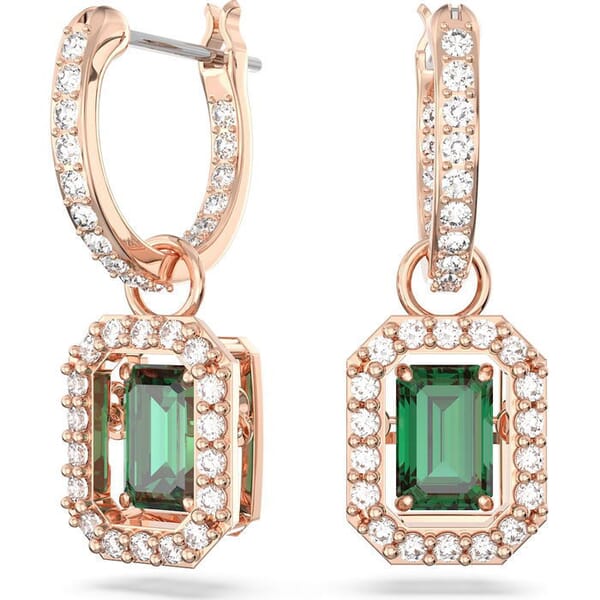 Swarovski øredobber Millenia Octagon cut, hvitt - 5650068